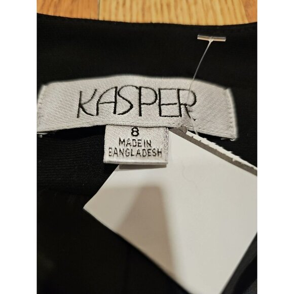 Kasper Blazer Women's Black Red Snake Print Pattern Long Sleeve Open Jacket Sz 8 - Picture 2 of 7